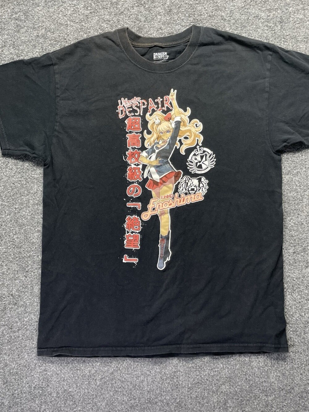 Danganronpa Junko Enoshima Ultimate Despair Anime T-Shirt Black Size Men’s Large